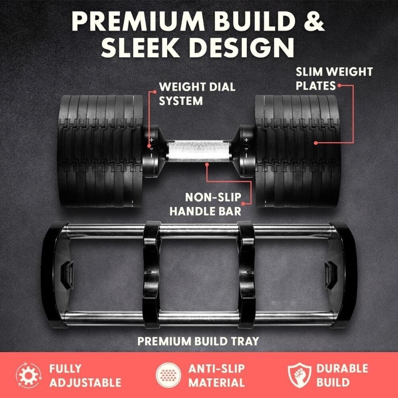 Large Fitness Equipment 70 Lbs - Adjustable Dumbbell Pair 40Kg recension och pris