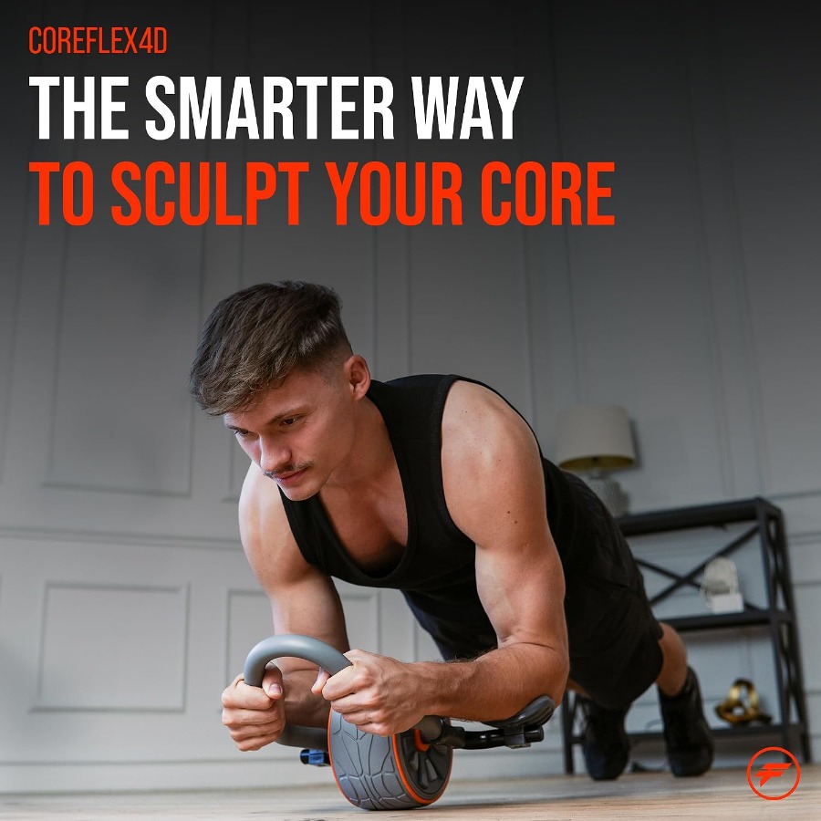 CoreFlex4D Ab Roller Wheel wit - Ab Roller Wheel With Elbow Support recension och pris